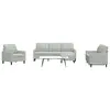 Image de vidaXL Ensemble de canapés 4 pcs avec coussins Gris clair Velours