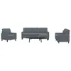 Image de vidaXL Ensemble de canapés 4 pcs avec coussins Gris foncé Velours