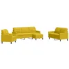Image de vidaXL 4-delige Loungeset met kussens fluweel geel