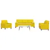 Image de vidaXL Ensemble de canapés 3 pcs avec coussins et traversins velours