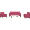 Image de vidaXL Ensemble de canapés 4 pcs avec coussins et traversins velours
