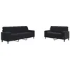Image de vidaXL 2-delige Loungeset met kussens en bolsters fluweel zwart