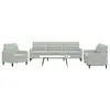 Image de vidaXL Ensemble de canapés 3 pcs avec coussins Gris clair Velours