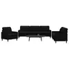 Image de vidaXL Ensemble de canapés 3 pcs avec coussins Noir Velours