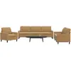 Image de vidaXL Ensemble de canapés 3 pcs avec coussins Marron Velours