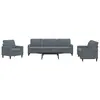 Image de vidaXL Ensemble de canapés 4 pcs avec coussins Gris foncé Velours