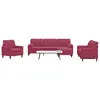 Image de vidaXL Ensemble de canapés 4 pcs avec coussins et traversins velours