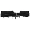 Image de vidaXL Ensemble de canapés 2 pcs avec coussins Noir Velours