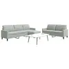 Image de vidaXL Ensemble de canapés 3 pcs avec coussins Gris clair Velours