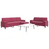 Image de vidaXL Ensemble de canapés 3 pcs avec coussins et traversins velours
