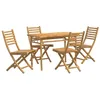Image de vidaXL Ensemble à manger de jardin 5 pcs bambou