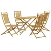 Image de vidaXL Ensemble à manger de jardin 5 pcs bambou