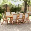 Image de vidaXL Chaises pliables de jardin lot de 8 bois d'acacia et textilène