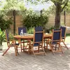 Image de vidaXL Chaises pliables de jardin lot de 6 bois d'acacia et textilène