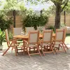 Image de vidaXL Chaises pliables de jardin lot de 8 bois d'acacia et textilène