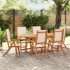 Image de vidaXL Ensemble à Manger de jardin 7pcs bois d'acacia solide textilène