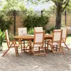 Image de vidaXL Ensemble à Manger de jardin 7pcs bois d'acacia solide textilène