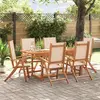Image de vidaXL Ensemble à Manger de jardin 7pcs bois d'acacia solide textilène