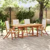 Image de vidaXL Ensemble à manger de jardin 5pcs bois d'acacia solide textilène