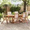 Image de vidaXL Ensemble à Manger de jardin 7pcs bois d'acacia solide textilène