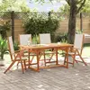 Image de vidaXL Ensemble à manger de jardin 5pcs bois d'acacia solide textilène