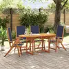 Image de vidaXL Ensemble à manger de jardin 5pcs bois d'acacia solide textilène
