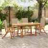 Image de vidaXL Ensemble à manger de jardin 5pcs bois d'acacia solide textilène