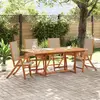 Image de vidaXL Ensemble à manger de jardin 5pcs bois d'acacia solide textilène