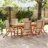 Image de vidaXL Ensemble à Manger de jardin 7pcs bois d'acacia solide textilène