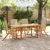 Image de vidaXL Ensemble à manger de jardin 5pcs bois d'acacia solide textilène
