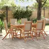 Image de vidaXL Ensemble à Manger de jardin 7pcs bois d'acacia solide textilène