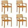 Image de vidaXL Chaises de jardin lot de 4 59x55x85 bois massif d'acacia