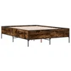 Image de vidaXL Cadre de lit sans matelas chêne fumé 140x200 cm