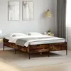 Image de vidaXL Cadre de lit sans matelas chêne fumé 140x190 cm
