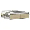 Image de vidaXL Cadre de lit sans matelas chêne sonoma 180x200 cm