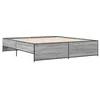 Image de vidaXL Cadre de lit sans matelas sonoma gris 180x200 cm