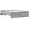 Image de vidaXL Cadre de lit sans matelas sonoma gris 160x200 cm