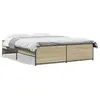 Image de vidaXL Cadre de lit sans matelas chêne sonoma 150x200 cm