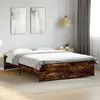 Image de vidaXL Cadre de lit sans matelas chêne fumé 150x200 cm