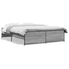 Image de vidaXL Cadre de lit sans matelas sonoma gris 150x200 cm