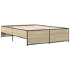 Image de vidaXL Cadre de lit sans matelas chêne sonoma 135x190 cm