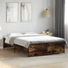 Image de vidaXL Cadre de lit sans matelas chêne fumé 135x190 cm