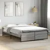 Image de vidaXL Cadre de lit sans matelas sonoma gris 135x190 cm