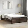Image de vidaXL Cadre de lit sans matelas chêne marron 135x190 cm