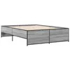 Image de vidaXL Cadre de lit sans matelas sonoma gris 120x190 cm