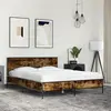 Image de vidaXL Cadre de lit sans matelas chêne fumé 120x200 cm