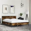 Image de vidaXL Cadre de lit sans matelas chêne fumé 140x200 cm