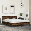Image de vidaXL Cadre de lit sans matelas chêne fumé 150x200 cm