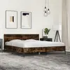 Image de vidaXL Cadre de lit sans matelas chêne fumé 200x200 cm