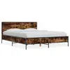 Image de vidaXL Cadre de lit sans matelas chêne fumé 140x190 cm